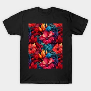 #17 Floral Pattern. Hibiscus Flower Pattern. T-Shirt